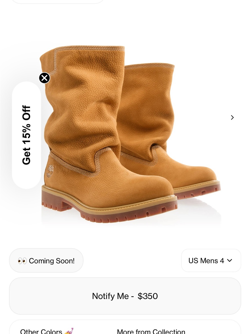 Telfar x Timberland Mid Pull On Boot - Wheat 9